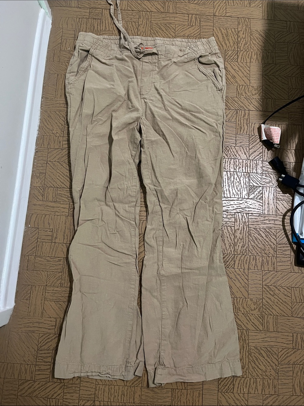 Joe Fresh Beige Elastic Waist Casual Pants